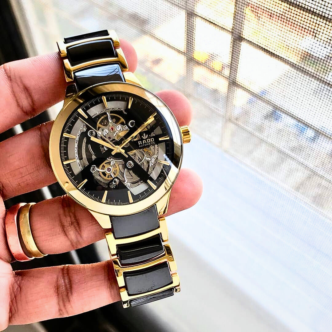 Rado Automatic Men’s Watch – Luxury Gold and Black Collection