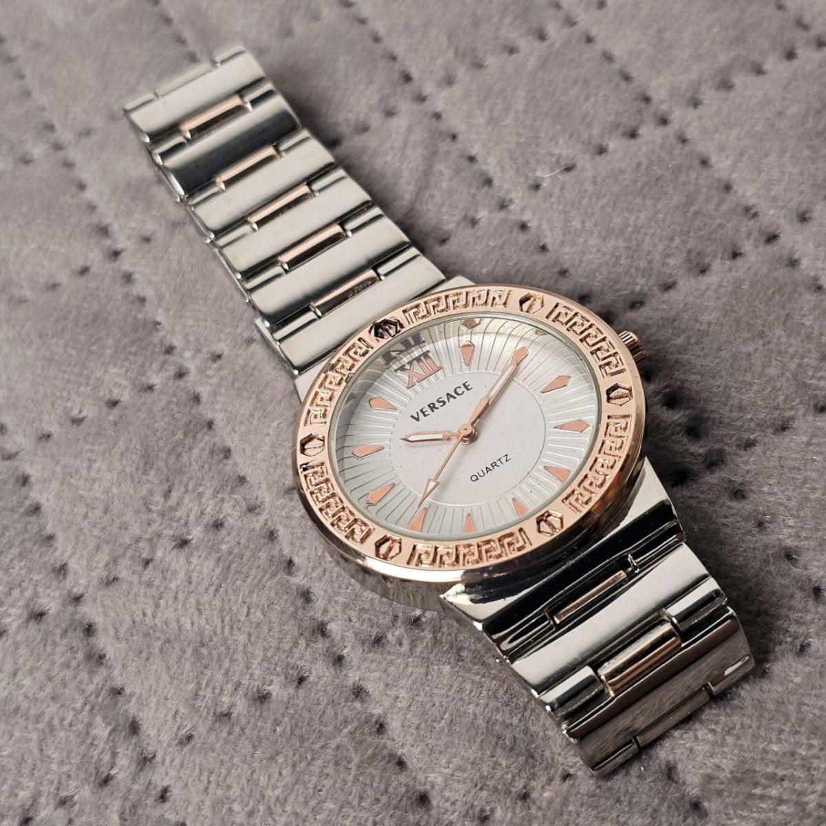 Versace Quartz Women’s Watch – Two - Tone Silver & Rose Gold - Chronoverse