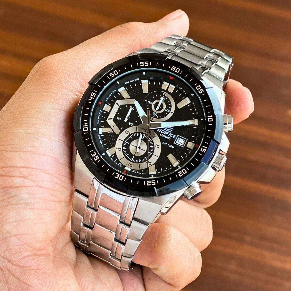 Casio edifice black dial chronograph Men's watch
