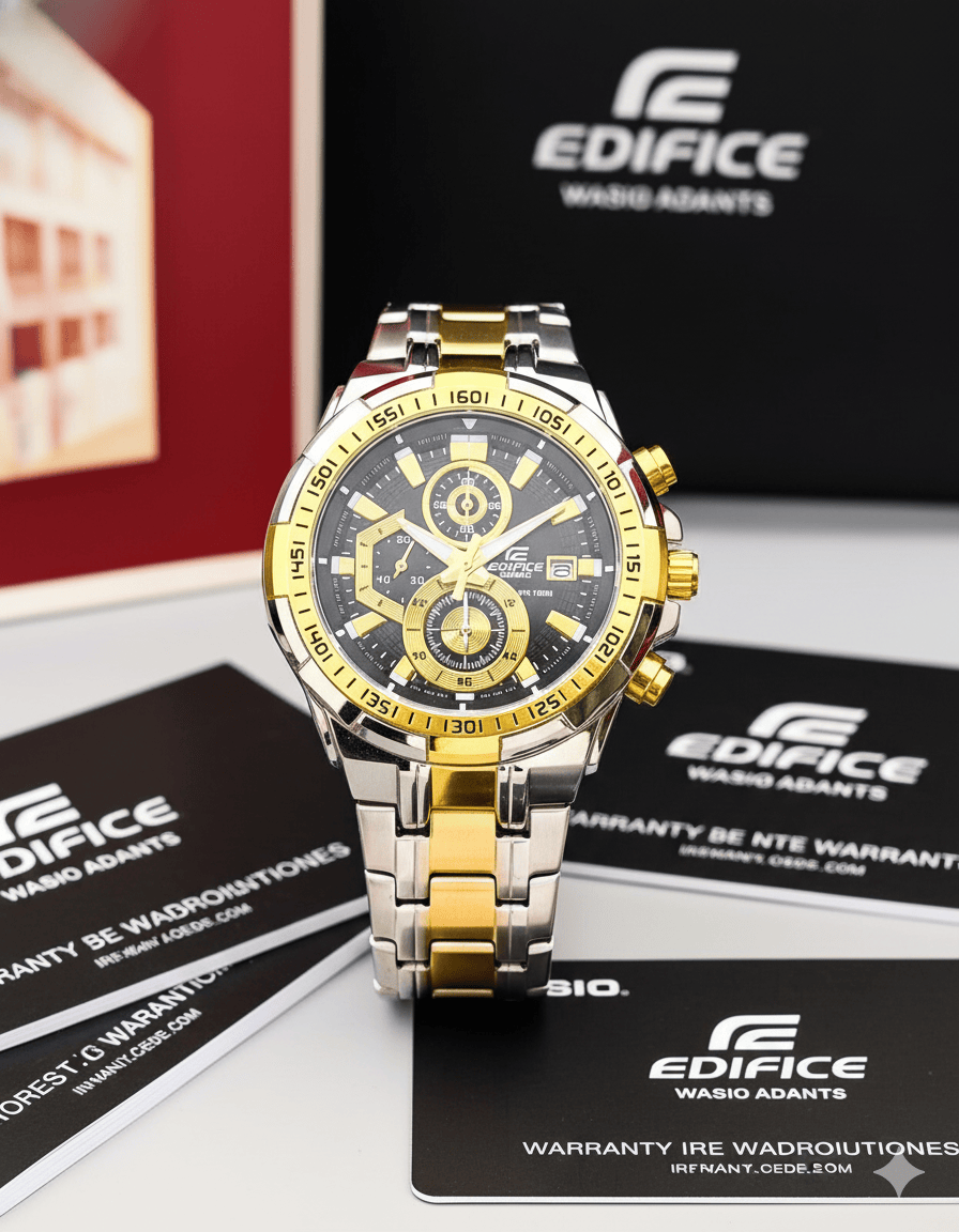 Casio Edifice Two-Tone Gold Silver Chronograph Men’s Watch
