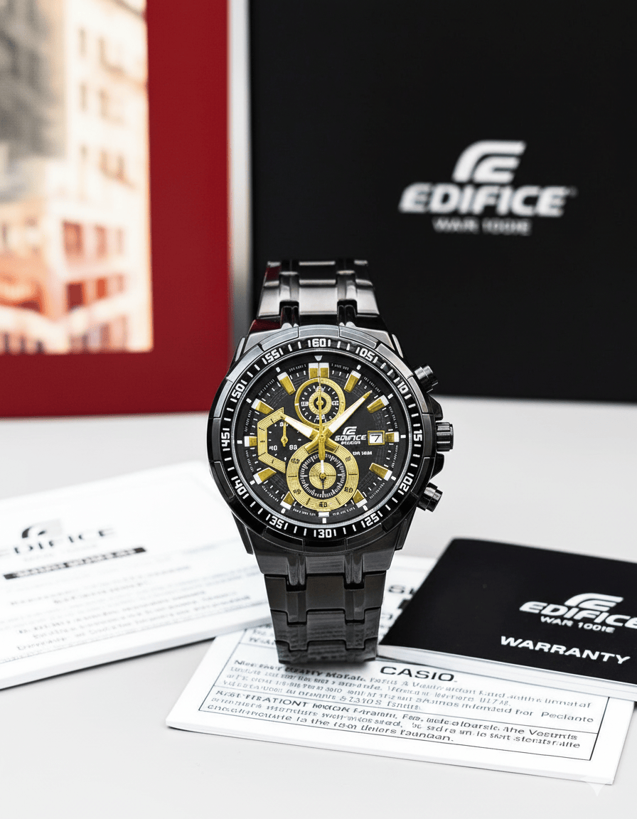 Casio Edifice Black Gold Chronograph Men’s Watch
