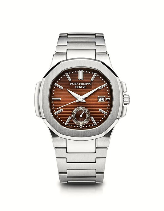 Patek Philippe Brown Wood Dial Men's watch– Luxury Steel Edition