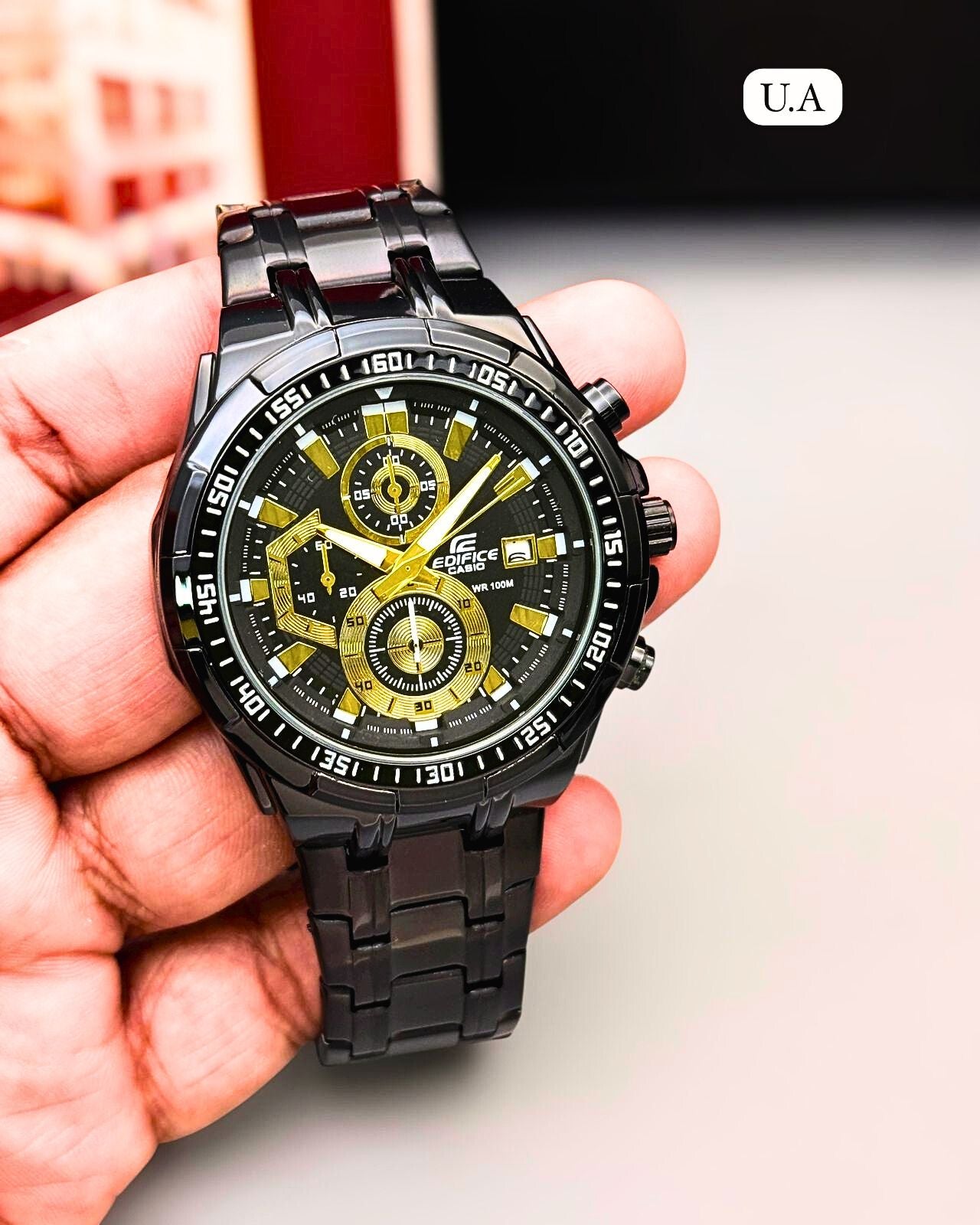 Casio Edifice Black Gold Chronograph Men’s Watch
