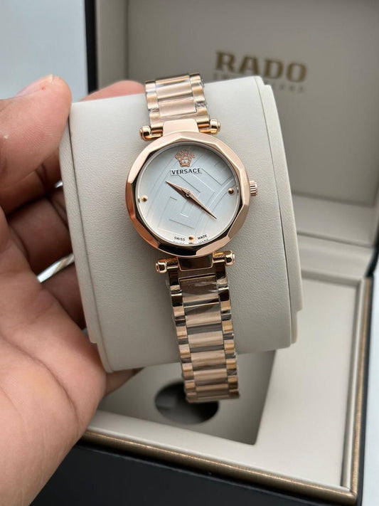 Versace Women’s Rose Gold White Dial Watch