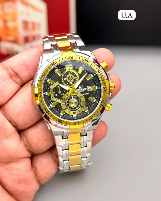 Casio Edifice Two-Tone Gold Silver Chronograph Men’s Watch