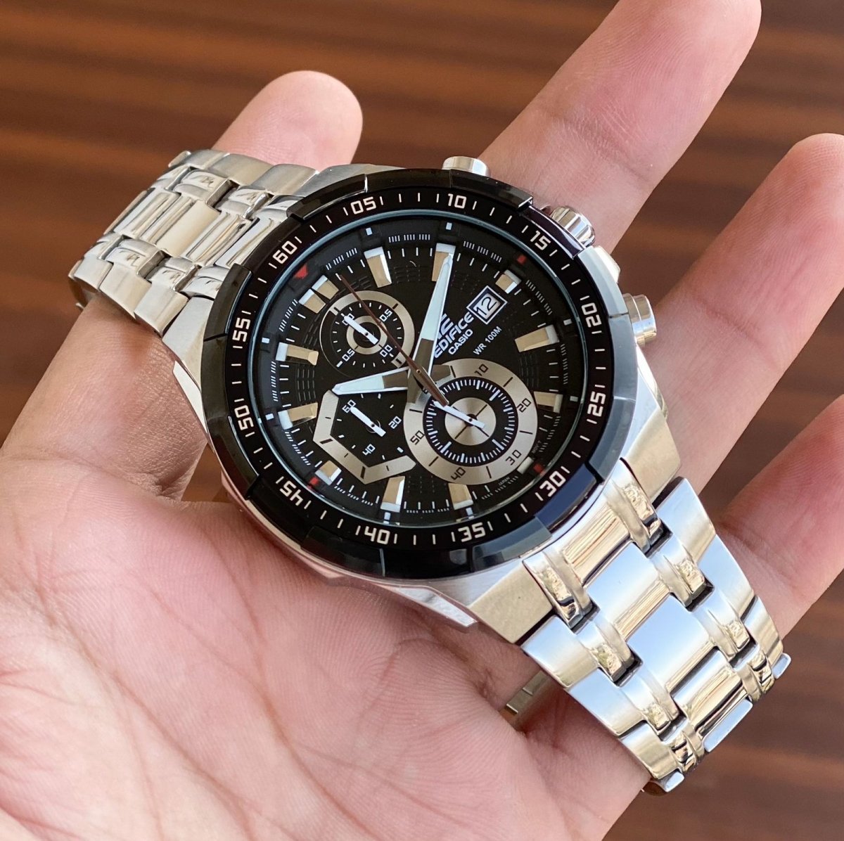 Casio edifice black dial chronograph Men's watch - Chronoverse