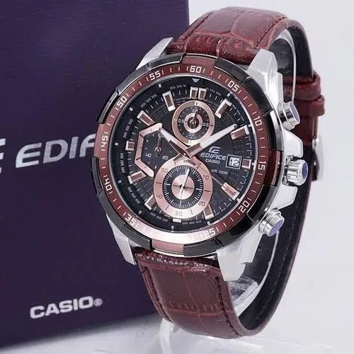 Casio Edifice Brown Leather Chronograph Men’s Watch - Chronoverse