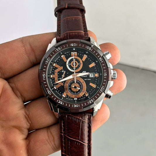 Casio Edifice Brown Leather Chronograph Men’s Watch