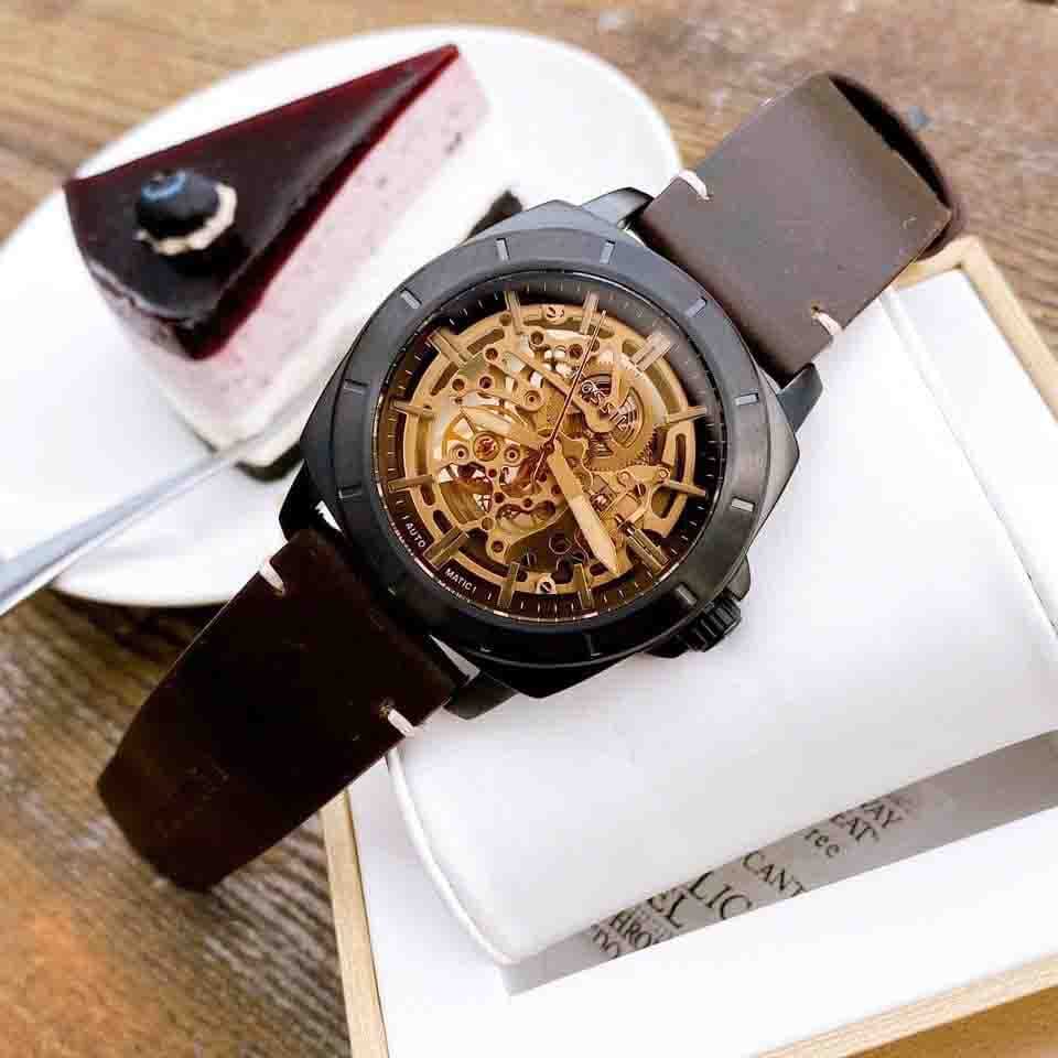 Fossil Automatic Skeleton Men’s Watch – Black Case - Chronoverse