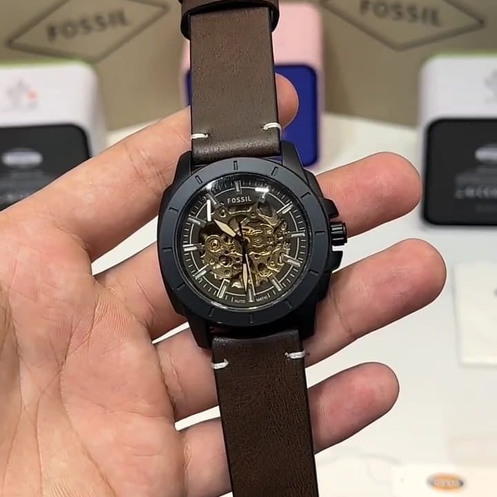 Fossil Automatic Skeleton Men’s Watch – Black Case - Chronoverse