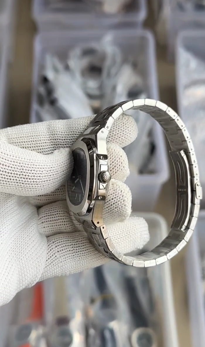 Patek Philippe Nautilus Blue Dial Stainless Steel Men’s Watch ✅ - Chronoverse