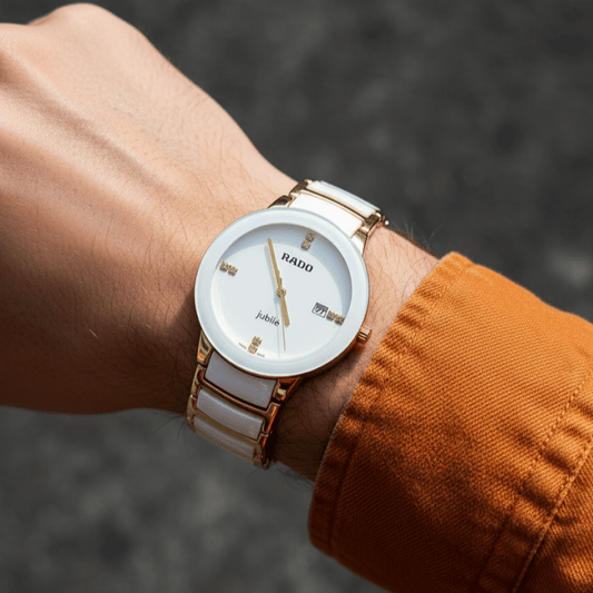 Rado Jubile White Ceramic Gold Watch - Chronoverse