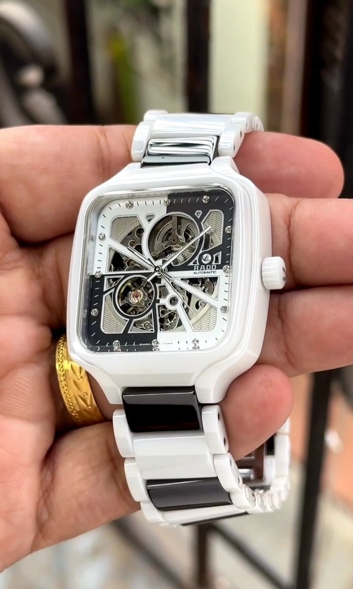 Rado Square Automatic Men’s Watch – White Ceramic - Chronoverse