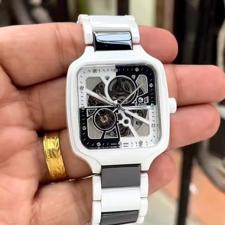 Rado Square Automatic Men’s Watch – White Ceramic - Chronoverse