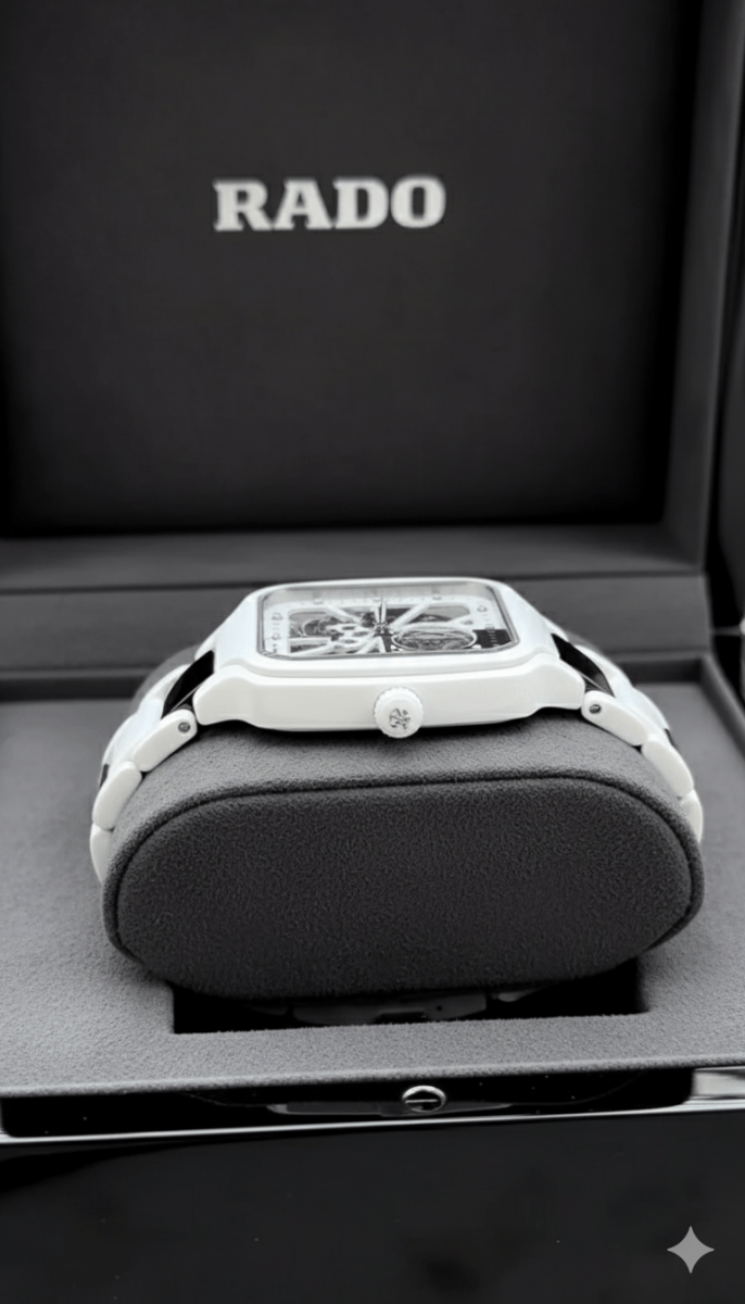 Rado Square Automatic Men’s Watch – White Ceramic - Chronoverse