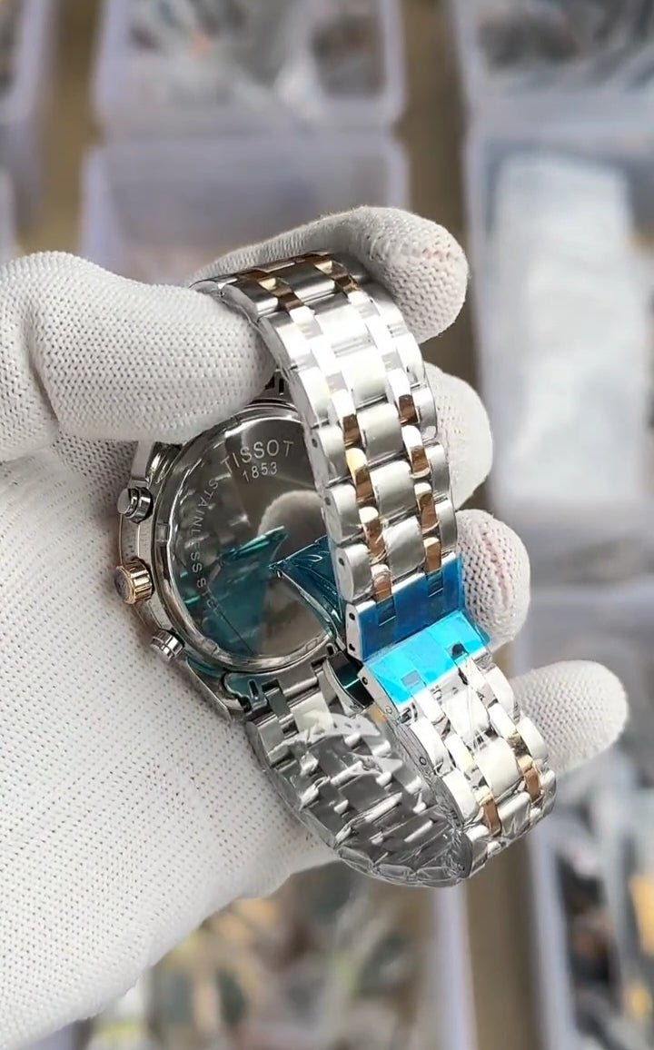 Tissot Two - Tone Chronograph Watch – Grey Dial - Chronoverse