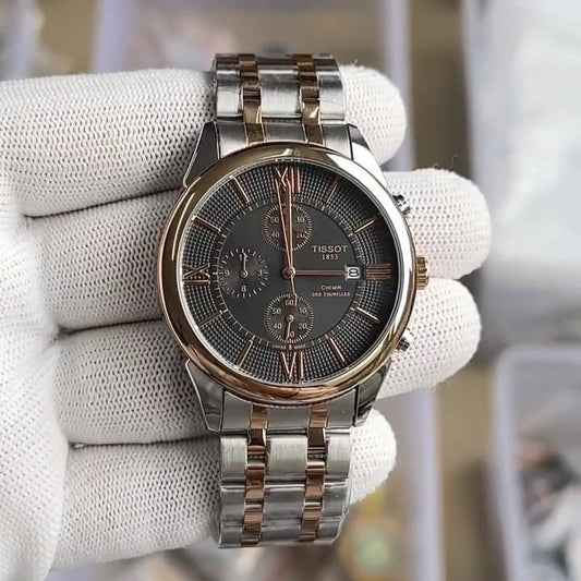 Tissot Two - Tone Chronograph Watch – Grey Dial - Chronoverse